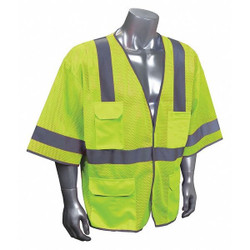 Condor High Visibility Vest,Yellow/Green,L/XL 53YP07