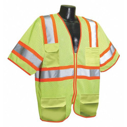 Condor High Visibility Vest,Yellow/Green,XL 53YN96