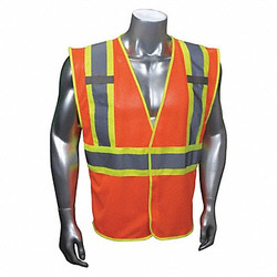 Condor High Visibility Vest,Orange/Red,2XL/3XL 53YN47