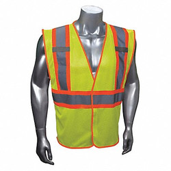 Condor High Visibility Vest,Yllw/Green,4XL/5XL 53YN52