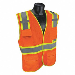 Condor High Visibility Vest,Orange/Red,2XL/3XL 53YN55