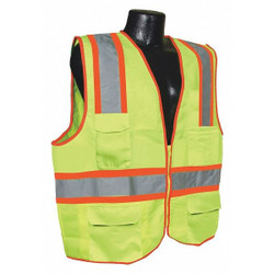 Condor High Visibility Vest,Yellow/Green,XL 53YM67
