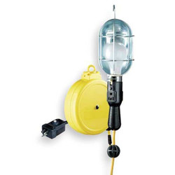 Lumapro Cord Reel w/Lamp,Incan,20ft,18AWG,120VAC 1A135