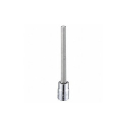 Westward Socket Bit, Steel, 3/8 in, TpSz 8 mm 54TM39