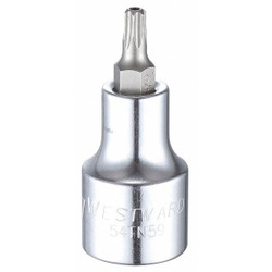 Westward Socket Bit, Steel, 1/2 in, TpSz T27 54TN59