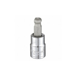 Westward Socket Bit, Steel, 3/8 in, TpSz 8 mm 54TM63