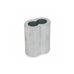 Dayton Wire Rope Oval Sleeve,1/4in,Copper,PK 25 2VKC1