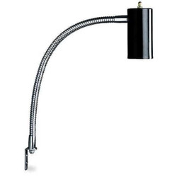 Lumapro Task Light,Gooseneck,25 W,Black/Silver 2RPJ4