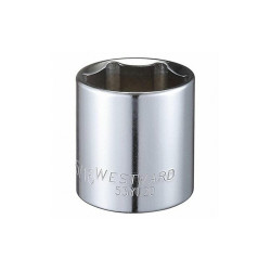 Westward Socket, Steel, Chrome, 1 5/16 in 53YU20