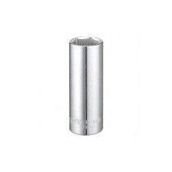 Westward Socket, Steel, Chrome, 11/16 in 53YT43