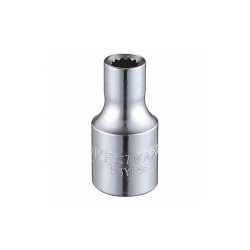 Westward Socket, Steel, Chrome, 13/16 in  53YP96