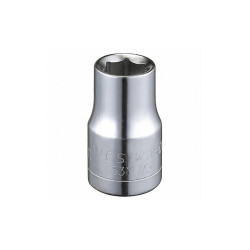 Westward Socket, Steel, Chrome, 11 mm 53YU23