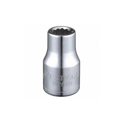 Westward Socket, Steel, Chrome, 10 mm 53YU61
