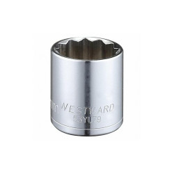 Westward Socket, Steel, Chrome, 28 mm 53YU79