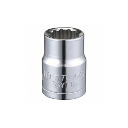 Westward Socket, Steel, Chrome, 10 mm 53YT18