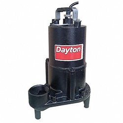 Dayton 1/2 HP Effluent Pump,No Switch Included 4HU70