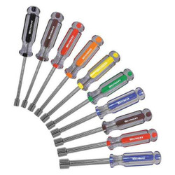 Westward Solid Round Shank Nut Driver Set 401L16