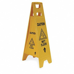 Tough Guy Floor Safety Sign,Yellow,Plastic,37 in H 2LEA7