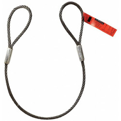 Dayton Wire Rope Sling,3 ft L,1,300 lb Load Cap 1DNG8