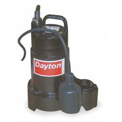 Dayton SubmersibleSumpPump,10ft,11.75in,120VAC 4HU67