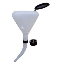 Westward Spillproof Funnel,White,PE,Unthreaded 5NUE9