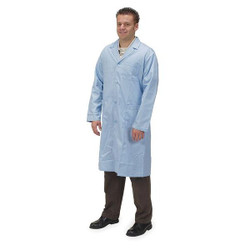 Condor Collared Lab Coat,Male,XL,Light Blue 4TVP9