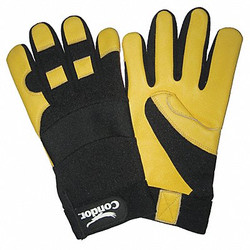 Condor Mechanics Gloves,Black/Yellow,S,PR 5NGN2