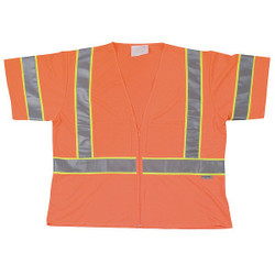 Condor Cool Dry Hi Vis Vest,Class 3,2XL,Orange  1YAU7