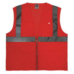 Condor Cool Dry Hi Vis Vest,Class 2,5XL,Orange  4GJN9