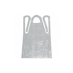 Condor Bib Apron,Uni,White,Polyethylene,PK100 5T316