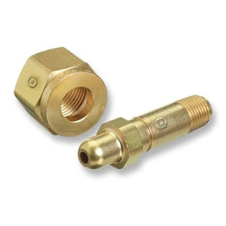 Regulator Inlet Nipples, Air, 1/4 in (NPT), 2 1/2", Stainless Steel, CGA-346