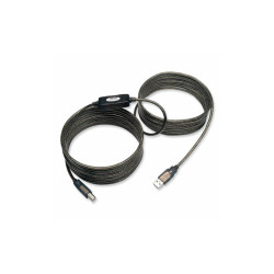 Tripp Lite USB 2.0 Active Repeater Cable, A to B (M/M), 25 ft, Black U042-025