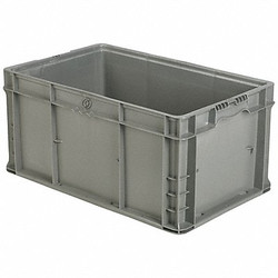 Orbis Straight Wall Container,Gray,Solid,HDPE NXO2415-11.5 GRAY