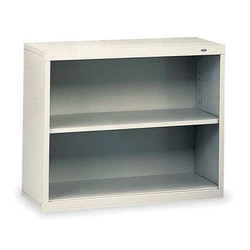 Tennsco Welded Steel Bookcase,28in,2 Shelf,Gray B-30LG