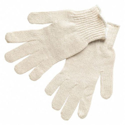 Mcr Safety Regular Weight Poly Cotton Natura,L,PK12 9638L