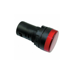 Dayton Raised Panel Light, Red, 240 V AC 22NZ11