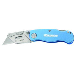 Westward Folding Knife,6 In,Clip Blade,Blue 1YJD6