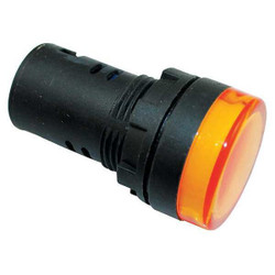 Dayton Raised Panel Light, Amber, 240 V AC 22NZ13