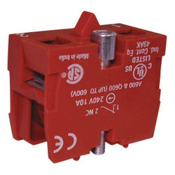 Dayton Contact Block, Black/Red, 1NC, 22 mm 35V483