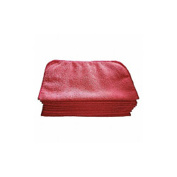 Tough Guy Microfiber Cloth,12" x 12",Red,PK12 32UV02