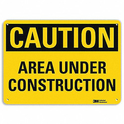 Lyle Caution Sign,10 in x 14 in,Aluminum U4-1055-NA_14x10