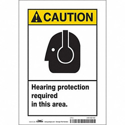 Condor Safety Sign,10 inx7 in,Vinyl  465Z52