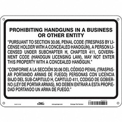 Condor Safety Sign,18 in x 24 in,Polyethylene 453T77