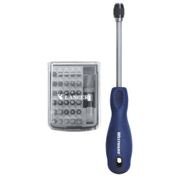 Westward Multi-Bit Screwdriver, NumBits 30 10J159