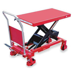 Dayton Scissor Lift Cart,2000 lb.,Steel,Fixed 6W804