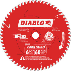 Diablo 6-1/2 In. 60-Tooth Ultra Finish Circular Saw Blade D0660X