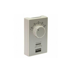 Dayton Line Volt NP Analog Tstat 1H,White,SPST 4PU49C