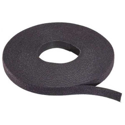 Rip-Tie Hook-and-Loop Cable Tie Roll,75 ft,Black W-75-PRL-BK