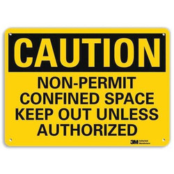 Lyle Caution Sign,7 in x 10 in,Aluminum U4-1559-NA_10x7