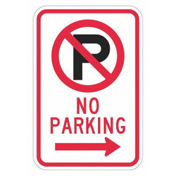 Lyle No Parking Sign,18" x 12" T1-2886-HI_12x18